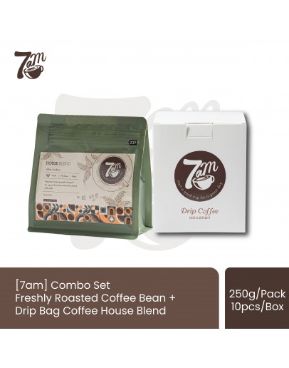 [7am] Drip Bag Coffee + Freshly Roasted Coffee Bean Combo Set