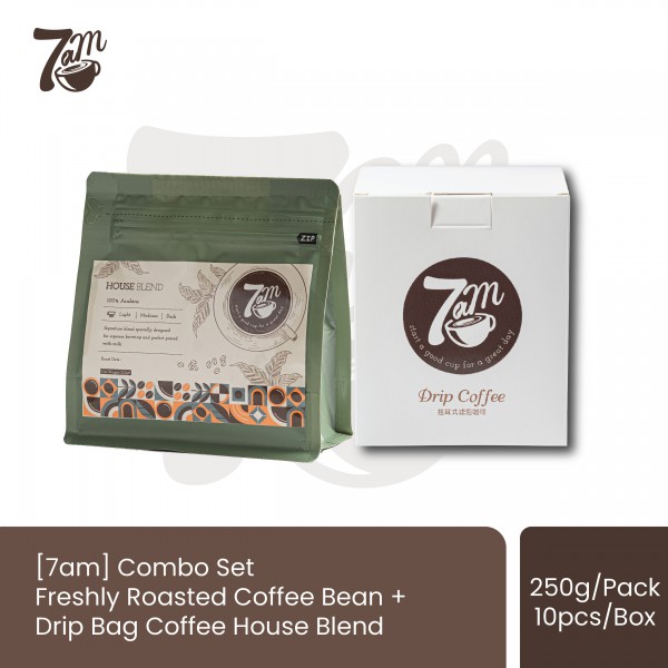 [7am] Drip Bag Coffee + Freshly Roasted Coffee Bean Combo Set